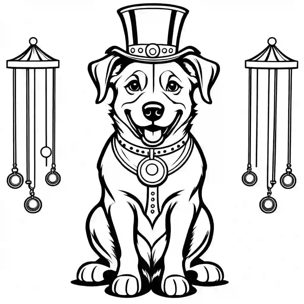 Circus Dog coloring pages